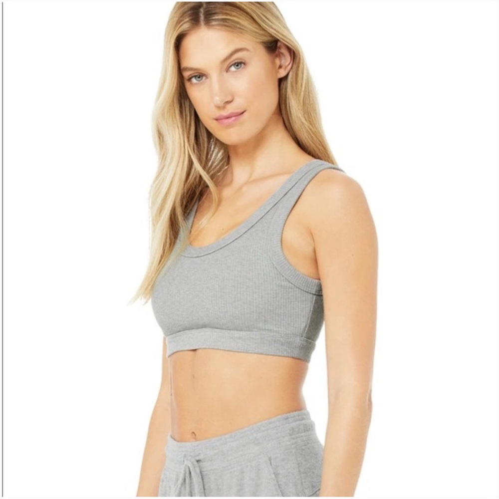 Alo Yoga Wellness Bra  Dove Grey‎ Size X Small - Picture 3 of 12